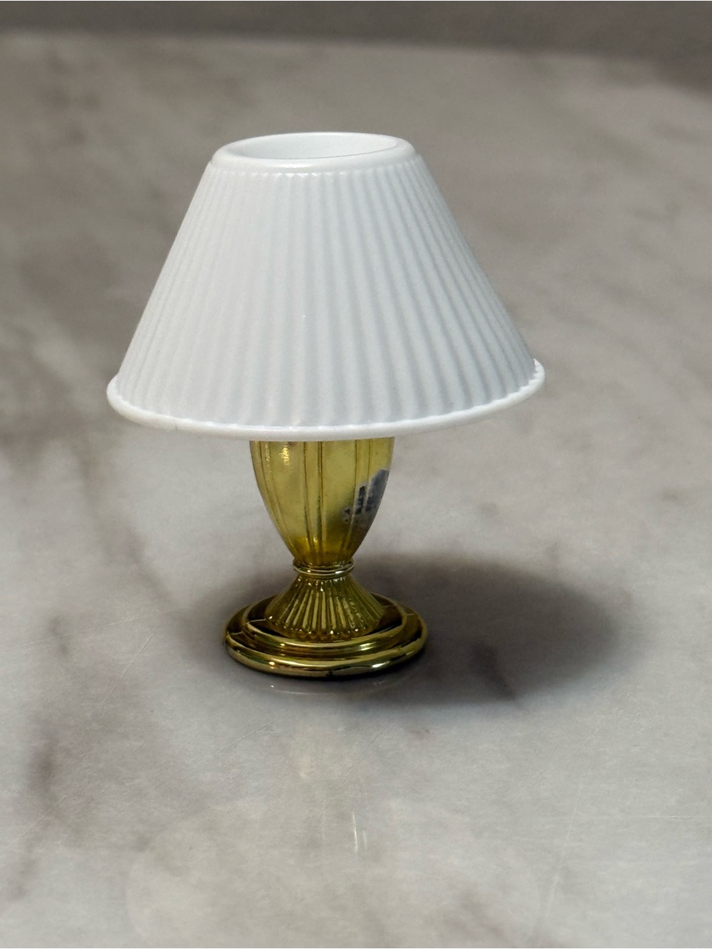 Barbie Mattel gold table lamp white lamp shade Barbie dreamhouse